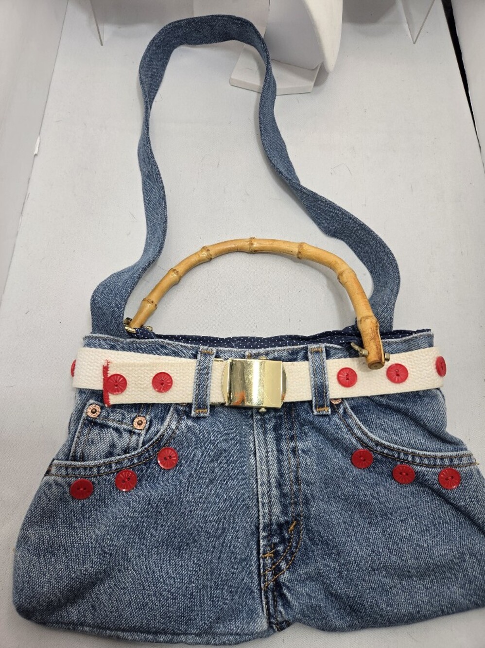✨ Upcycled Levi’s Denim Tote Handbag – Vintage Y2K / Boho Chic ✨